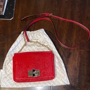 DVF red purse w/pouch